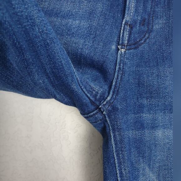 MOTHER The Mid Rise Dazzler Crop Fray Jeans In Squeeze It Size 25 - Picture 15 of 16